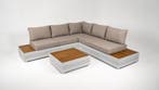 Hoek Loungeset Formentera Aluminium Teak Frost White Datho, Verzenden, Nieuw