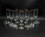 Fratelli Fumo - Champagne fluitje (12) - 24 kt goud -, Antiek en Kunst