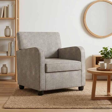 vidaXL Fauteuil Lichtgrijs Nep Suede Leer, Huis en Inrichting, Fauteuils, Verzenden, Nieuw