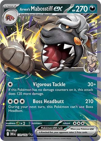 Arvens Mabosstiff ex (DRI 139), Hobby en Vrije tijd, Verzamelkaartspellen | Pokémon, Nieuw, Ophalen of Verzenden
