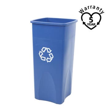 Rubbermaid Afvalcontainer Vierkant Blauw 87 Liter, Verzenden