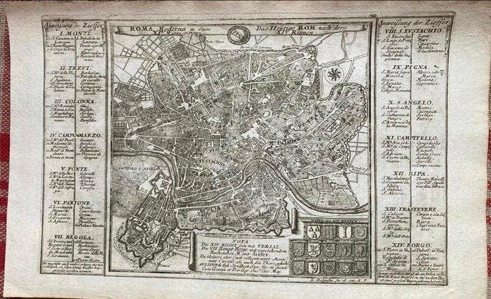 Italië - Rome; Johann Stridbeck the Younger (Stridbeck d.J.), Boeken, Atlassen en Landkaarten
