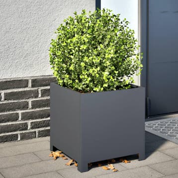 vidaXL Plantenbakken 2 st 40x40x40 cm staal antracietkleurig, Verzenden, Nieuw, Metaal