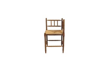 Antieke eikenhouten knopstoel met biezen zitting, Huis en Inrichting, Stoelen, Ophalen of Verzenden, Nieuw