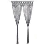 vidaXL Gordijn macramé 140x240 cm katoen antraciet, Verzenden, Nieuw