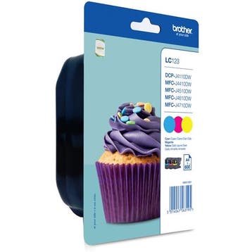 Brother LC-123RBWBP multipack 3 kleuren Inktcartridge, Verzenden, Nieuw, Cartridge, Brother