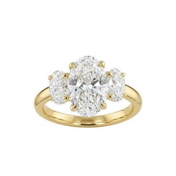 Verlovingsring - 14 karaat Geel goud - 3.38ct. tw. Diamant