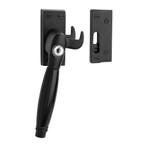 Klassieke raamsluiting zwart met slot en ventilatiestand..., Doe-het-zelf en Verbouw, Hang- en Sluitwerk, Ophalen of Verzenden