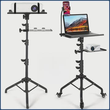 Verrijdbare Laptop & Projector Trolley - In Hoogte Verstelba, Verzenden, Nieuw