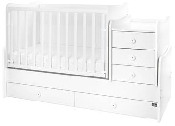 Lorelli Maxi Plus Trio White 70 x 160 cm Ledikant / Bureau, Verzenden, Nieuw