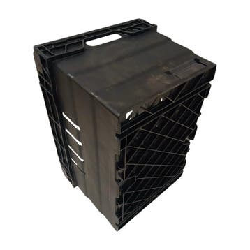 Nestbare Stapelbak, 600x400x350 mm, euronorm, zwart, Doe-het-zelf en Verbouw, Ophalen of Verzenden, Gebruikt, Bak of Kist