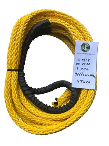 Yellow-Shark Touw 12MTR 20MM 1 Oog 4Ton NIEUW!!! Meertouw, Watersport en Boten, Verzenden, Nieuw
