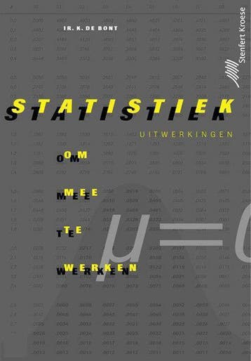 STATISTIEK OM MEE TE WERKEN UITW DR 6 - K. de Bont, Verzenden, Gelezen, K. de Bont