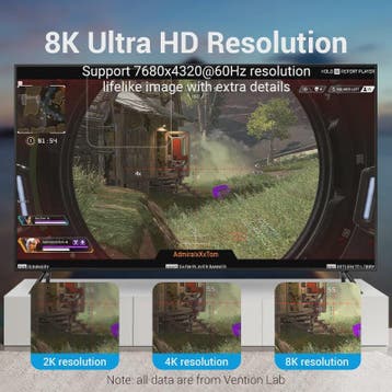 Vention DisplayPort 1.4 Kabel - 8K 60Hz, 4K 144Hz, HDR, 165H, Verzenden, Nieuw