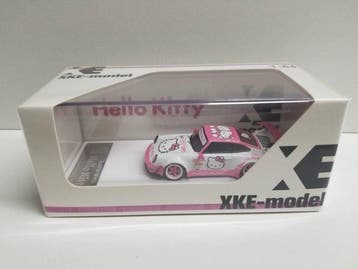 XKE-model 1:64 - Modelauto - Porsche 911 RWB Hello Kitty, Nieuw