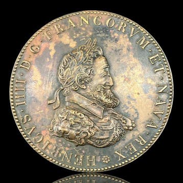 Frankrijk. Medalha de bronze Henri IV e Marie de Médicis