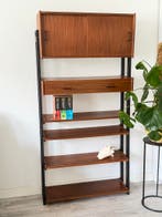 Vintage modulair wandsysteem Simpla Lux | wandkast | teak, Ophalen, Gebruikt, Teakhout, Minder dan 150 cm