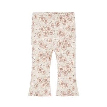 Dirkje meisjes flared broek off white bloemetjes - 56 (1-2, Ophalen of Verzenden, Nieuw