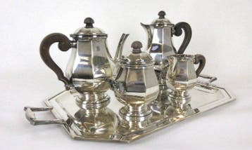 Koffie- en theeservies (5) - Verzilverd - Theeservice en