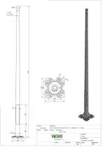 3 meter conische stalen lantaarnpaal met voetplaat / mon..., Nieuw
