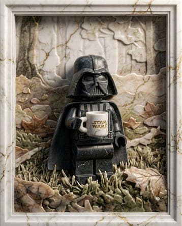 Makayhos - [Canvas] Darth Vader – Coffee Break Odyssey, Nieuw