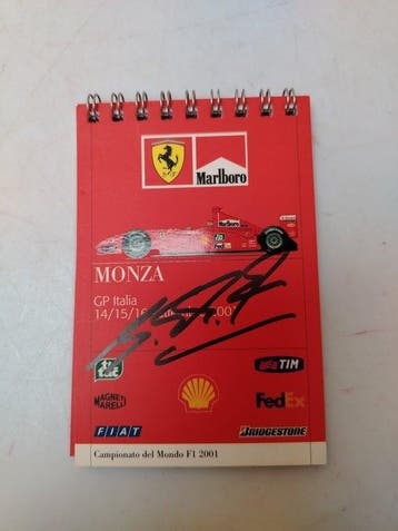 Michael Schumacher - Notitieboek - Gesigneerd (Coa) -, Verzamelen, Nieuw