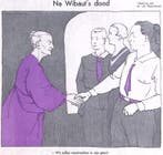 Spotprent over het overlijden van Floor Wibaut (lijst optie), Verzenden