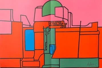 Valerio Adami (1935) - Lithographie - La secessione di