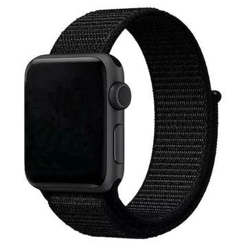 Apple Watch bandje Flyne - geweven - nylon - zwart, Bandje, Verzenden, Nieuw, Apple Watch