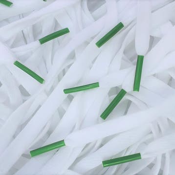 Custom veters - Wit Groen • 100 120 140 160 180  cm x 8 mm, Ophalen of Verzenden, Nieuw