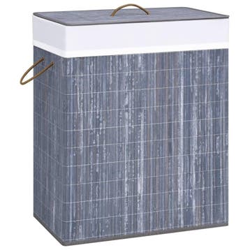 Bamboe wasmand grijs 100L - Tweedekansje - OP=OP, Huis en Inrichting, Ophalen of Verzenden, Zo goed als nieuw, Grijs, Overige typen