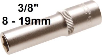 Socket, Super Lock, deep (3/8) Drive 8-19mm, Verzenden, Nieuw