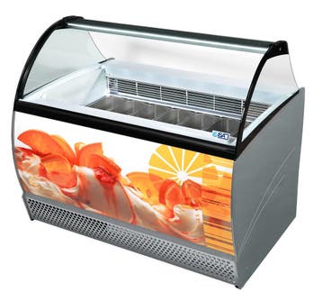 CombiSteel Schepijsvitrine | Isabella 10+10x 5L | 1317x906x1, Ophalen of Verzenden, Nieuw
