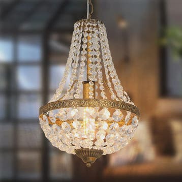Luxe Kristallen Kroonluchter Hanglamp - Retro Design voor Wo, Verzenden, Nieuw