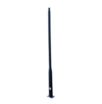 Budget lantaarnpaal-lichtmast met voetplaat zwart, lengt..., Nieuw
