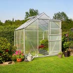 Broeikas van aluminium met fundering, uv-bestendig - transpa, Verzenden, Nieuw