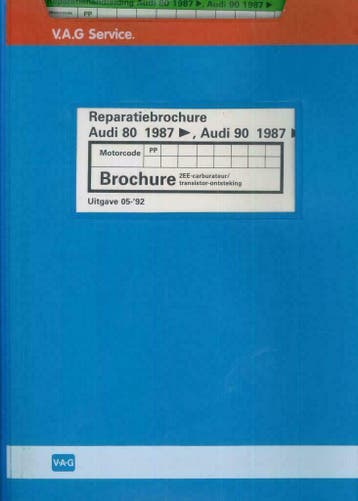 1992 Audi 80-90 Reparatiebrochure, Verzenden