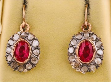 Zonder minimumprijs - Oorbellen - 9 kt. Roségoud, Zilver, Nieuw