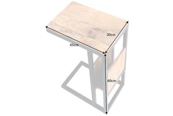industrieele laptoptafel CONCIERGE 60 cm mangohouten, Huis en Inrichting, Tafels | Sidetables, Ophalen of Verzenden, Nieuw