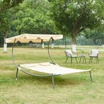 casa.pro Ligbed Avigliano tweepersoons antraciet en beige, Tuin en Terras, Verzenden, Nieuw