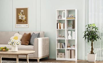 Witte Stellingkast – Moderne Kubusplank met 5 Niveaus – Wit, Huis en Inrichting, Kasten | Stellingkasten, Verzenden, Nieuw