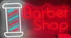 Kapper barber NEON sign bord led lichtbord verlichting lamp, Verzenden, Nieuw