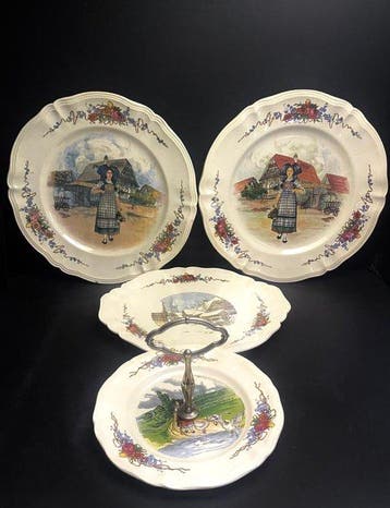 Sarreguemines - Henri Loux, plats de service -