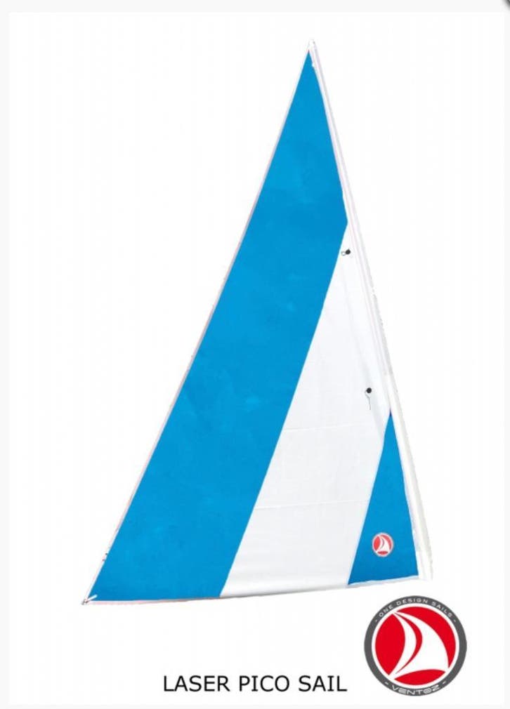 Ventoz Laser Pico Grootzeil (5.2 m2) Blauw-wit zeil, Watersport en Boten, Zeilen en Zeiltoebehoren, 3 tot 6 meter, Minder dan 15 m²