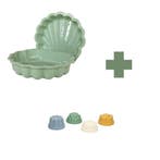 SET Zand- en Water Schelp Pastel Groen, en zandvormen, Ophalen of Verzenden, Nieuw
