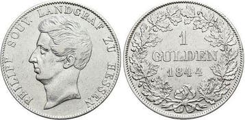 Gulden 1844 Hessen-homburg Philipp 1839-1846, Verzenden
