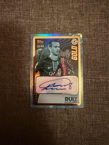2024/25 Topps UCC Gold Fabian Ruiz Autograph /50 Numbered, Nieuw