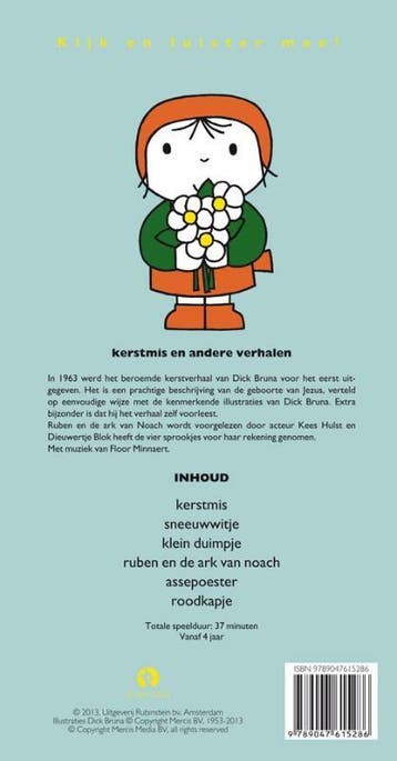 Kerstmis en andere verhalen 9789047615286 Dick Bruna, Verzenden, Gelezen, Dick Bruna