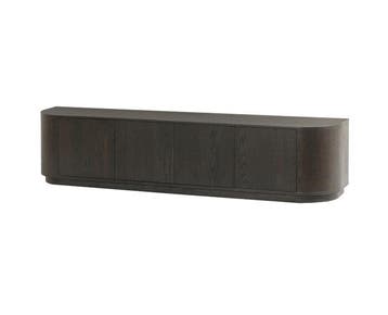 Tv meubel Novero eiken 220 cm - Espresso bruin, Ophalen of Verzenden, Nieuw