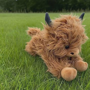 Zachte Pluche Koe Knuffel (25cm) - Schotse Hooglander Speelg